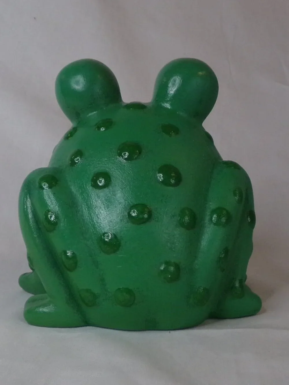 Vintage Ceramic Frog Scrub Scrubby Kitchen Sponge Holder Green Wide Mouth Open